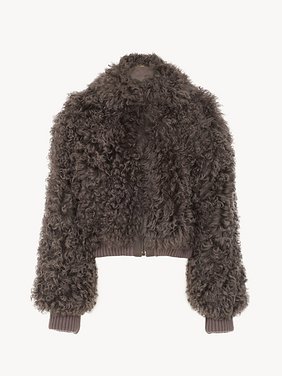 Bomber jacket in soft curly shearling Soft curly shearling
Deep Taupe