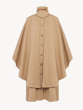 Knee-length cape in organic cotton gabardine Organic cotton gabardine
Cheek