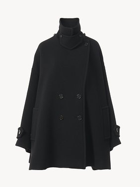 Oversized coat in wool Iconic soft wool
Black