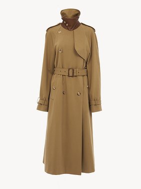 Long trench coat in cotton gabardine Organic cotton gabardine
Past Khaki