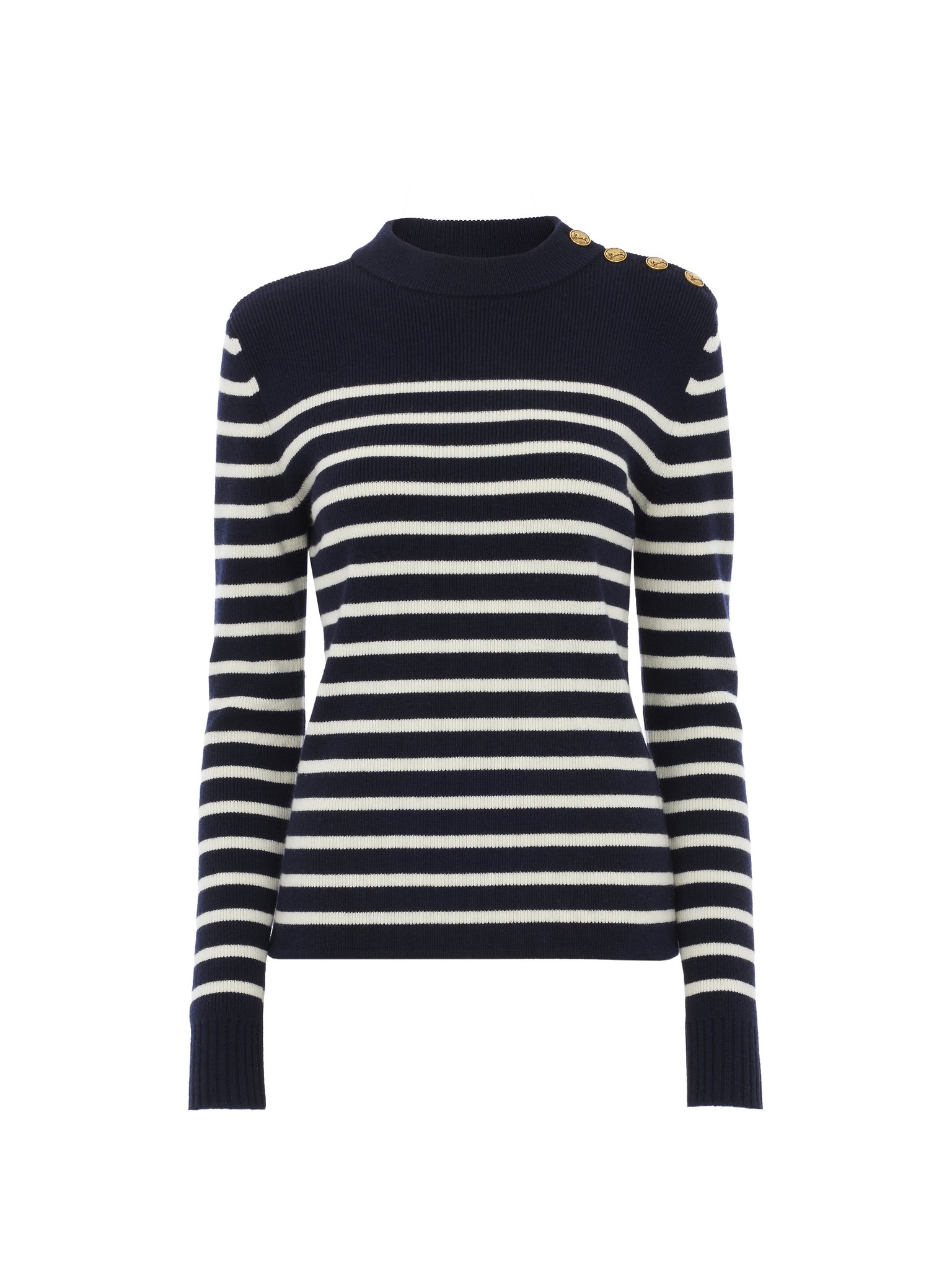 Sailor sweater in wool & cashmere knit Lower-impact Chloé Marinière wool
Blue & White 