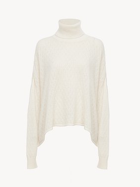 Generous turtleneck sweater in pointelle knit Fluffy pointelle
Iconic Milk