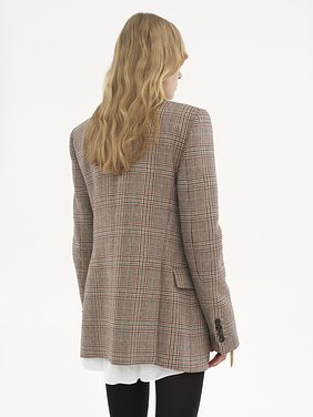 Tailored jacket in Prince of Wales wool Lower-impact Prince of Wales wool
Multicolor Top view of the product