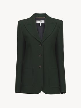 Tailored jacket in wool crêpe Lower-impact wool crêpe
Nightfall Green