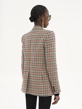 Tailored jacket in check wool Lower-impact check wool
Multicolor Top view of the product