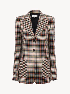 Tailored jacket in check wool Lower-impact check wool
Multicolor