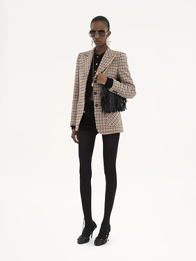 Tailored jacket in check wool Lower-impact check wool
Multicolor Back view of the product