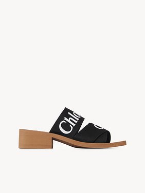 Woody heeled mule Linen
Black