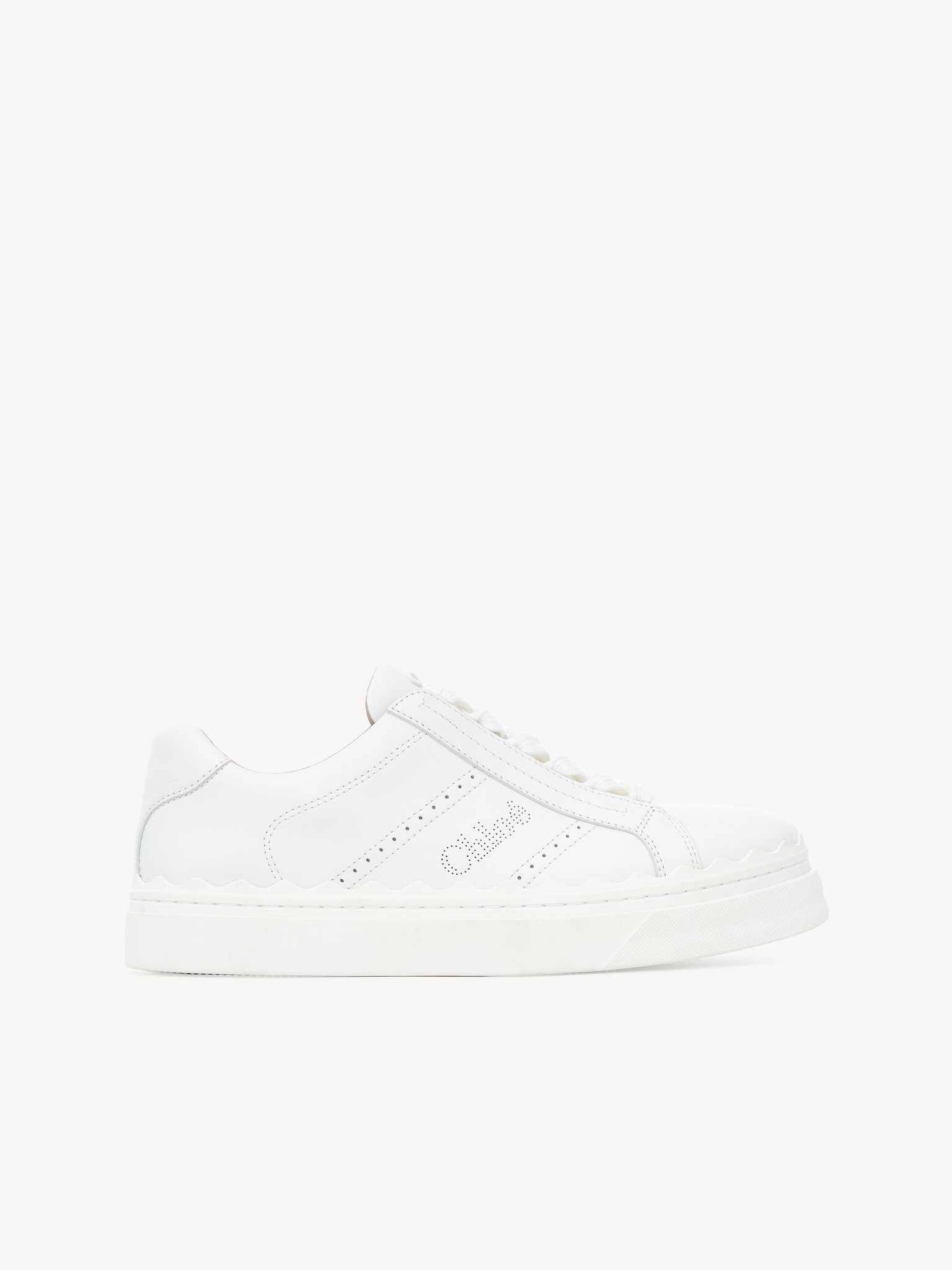 Lauren sneaker Perforated calfskin
White