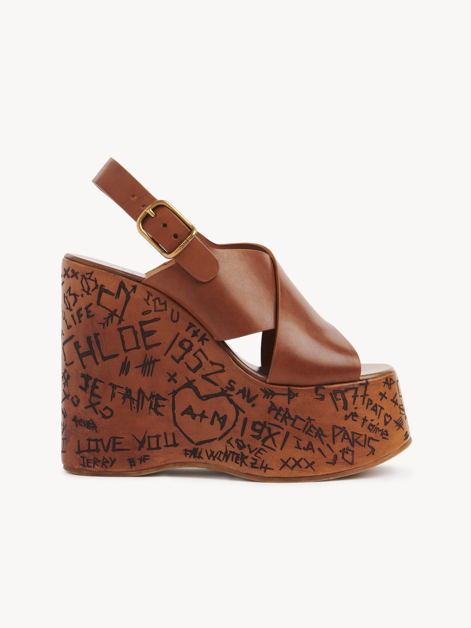 Maxime wedge sandal Semi-shiny cowhide
Ginger Brown