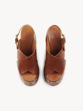 Maxime wedge sandal Semi-shiny cowhide
Ginger Brown Top view of the product