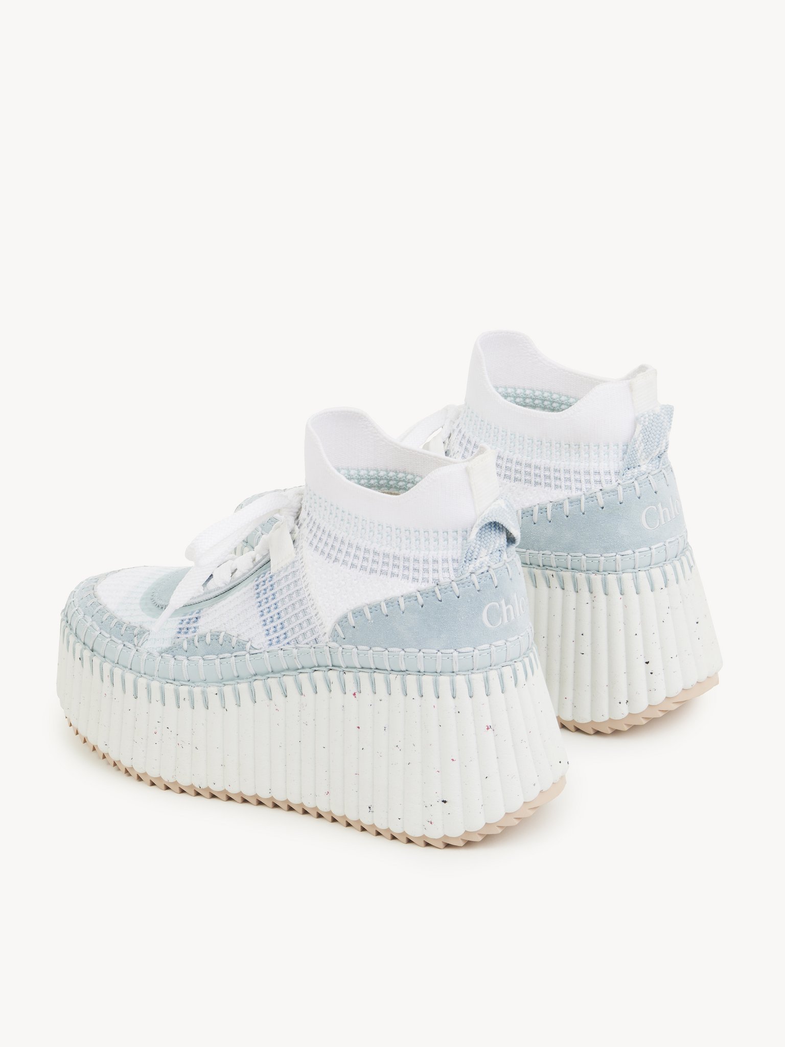 Nama wedge sneaker Lower impact mesh 
Delicate Blue 