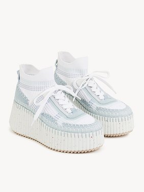 Nama wedge sneaker Lower impact mesh 
Delicate Blue Product detail