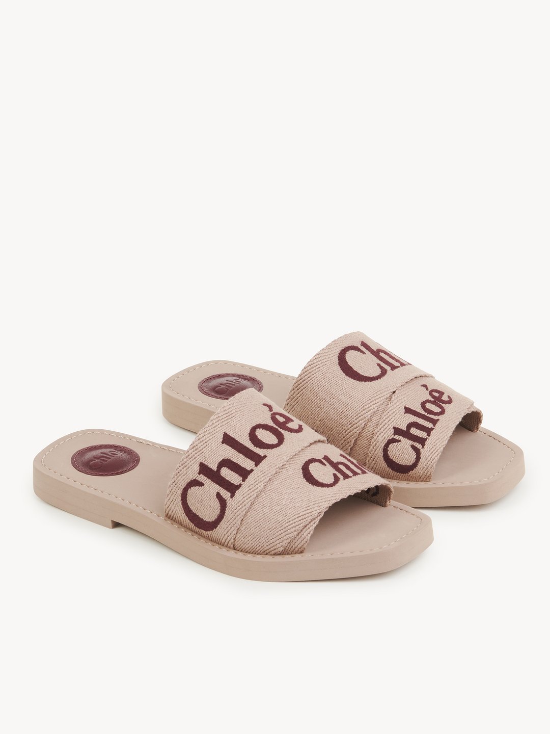 Tan fashion mule slides