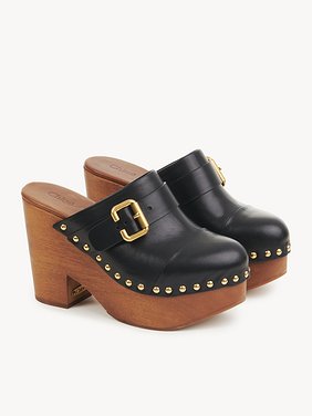 Jeannette wedge clog Shiny cowhide
Black Product detail