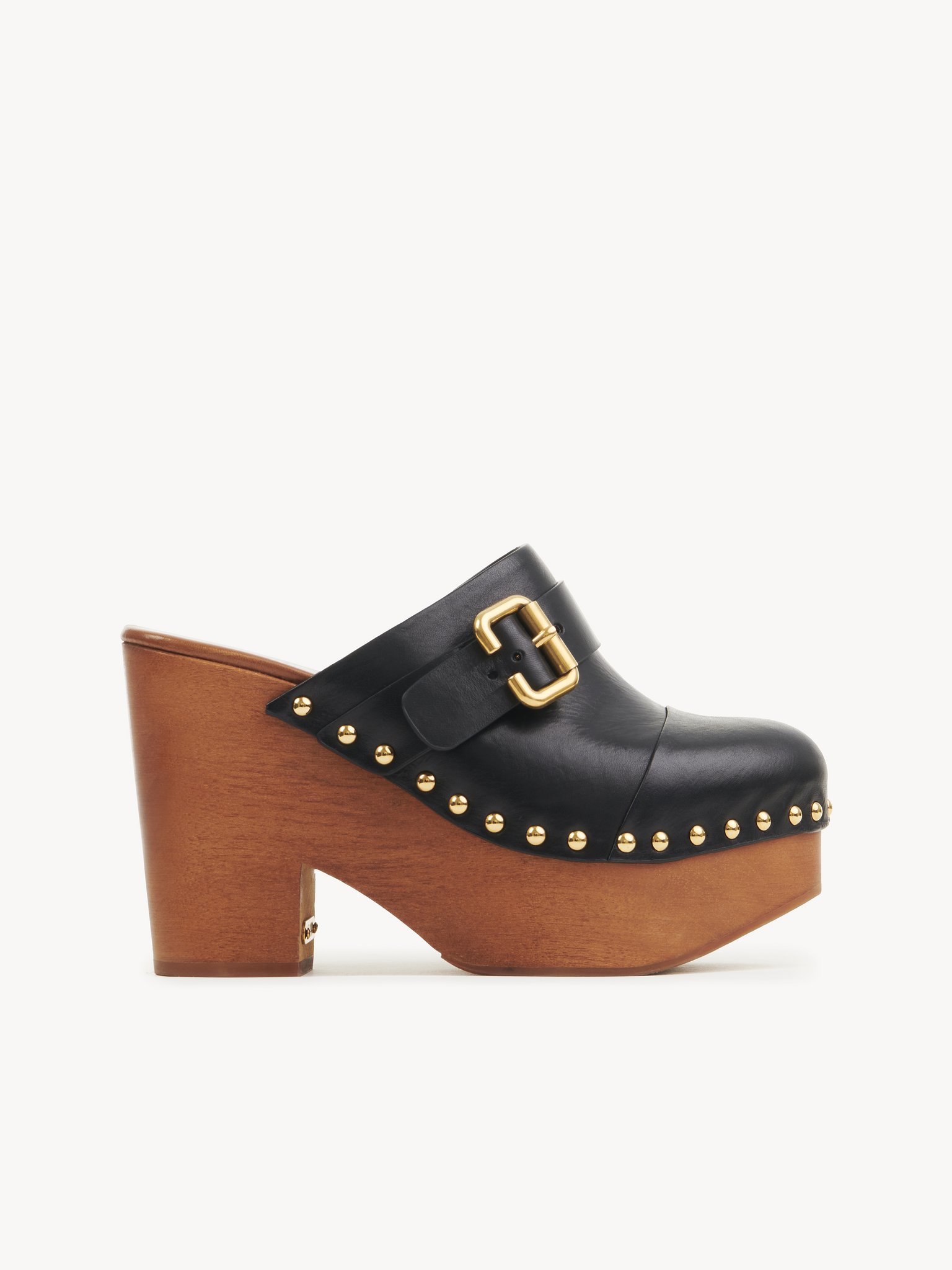 Jeannette wedge clog Shiny cowhide
Black