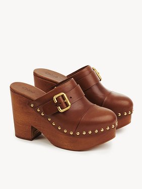 Jeannette wedge clog Shiny cowhide
Ginger Brown Product detail