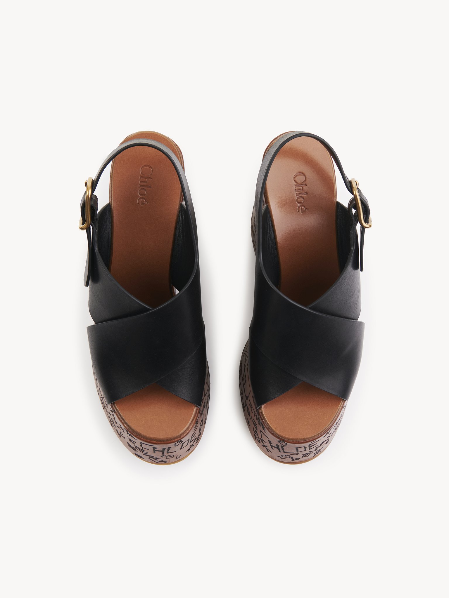 Maxime wedge sandal Semi-shiny cowhide
Black Top view of the product