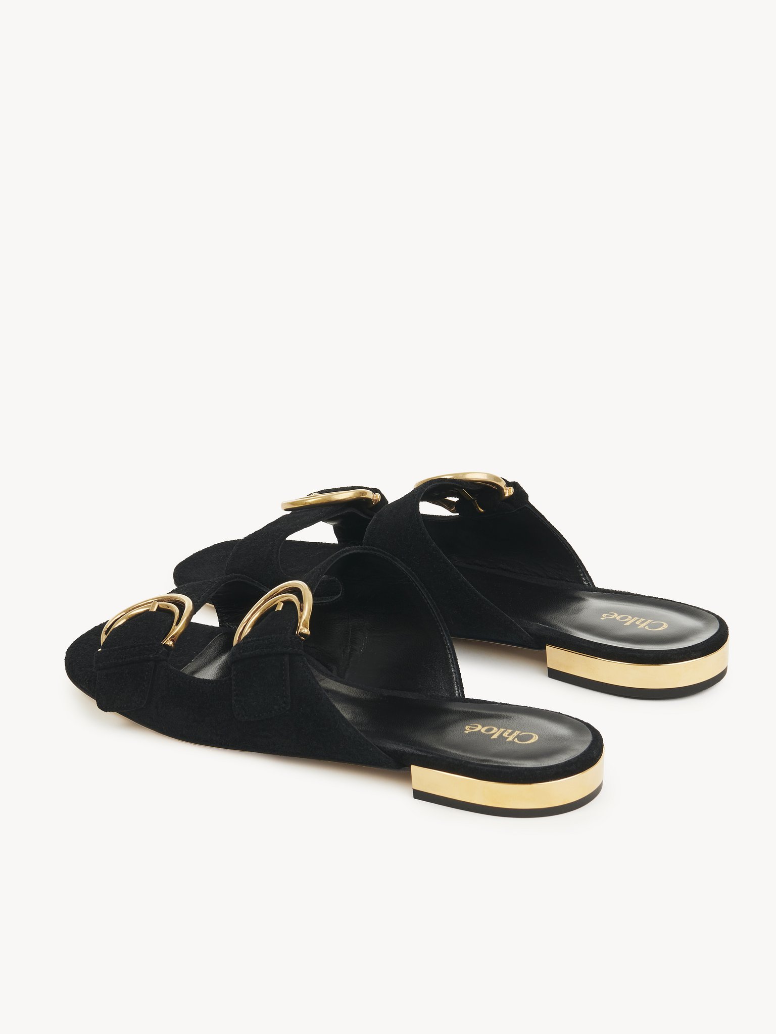 Alizè slide Split suede cowhide
Black 