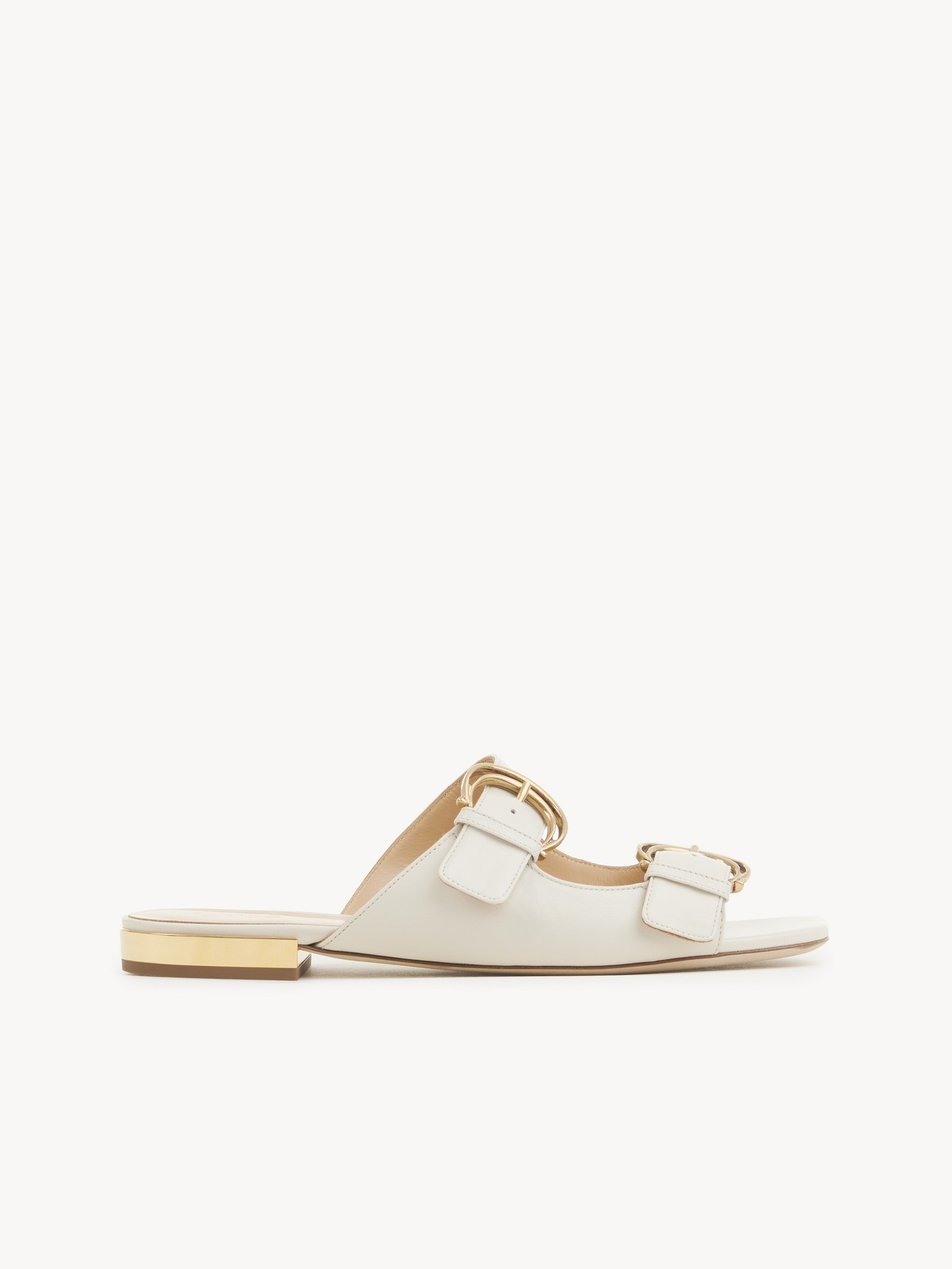 Alizè slide Shiny goatskin
Eggshell