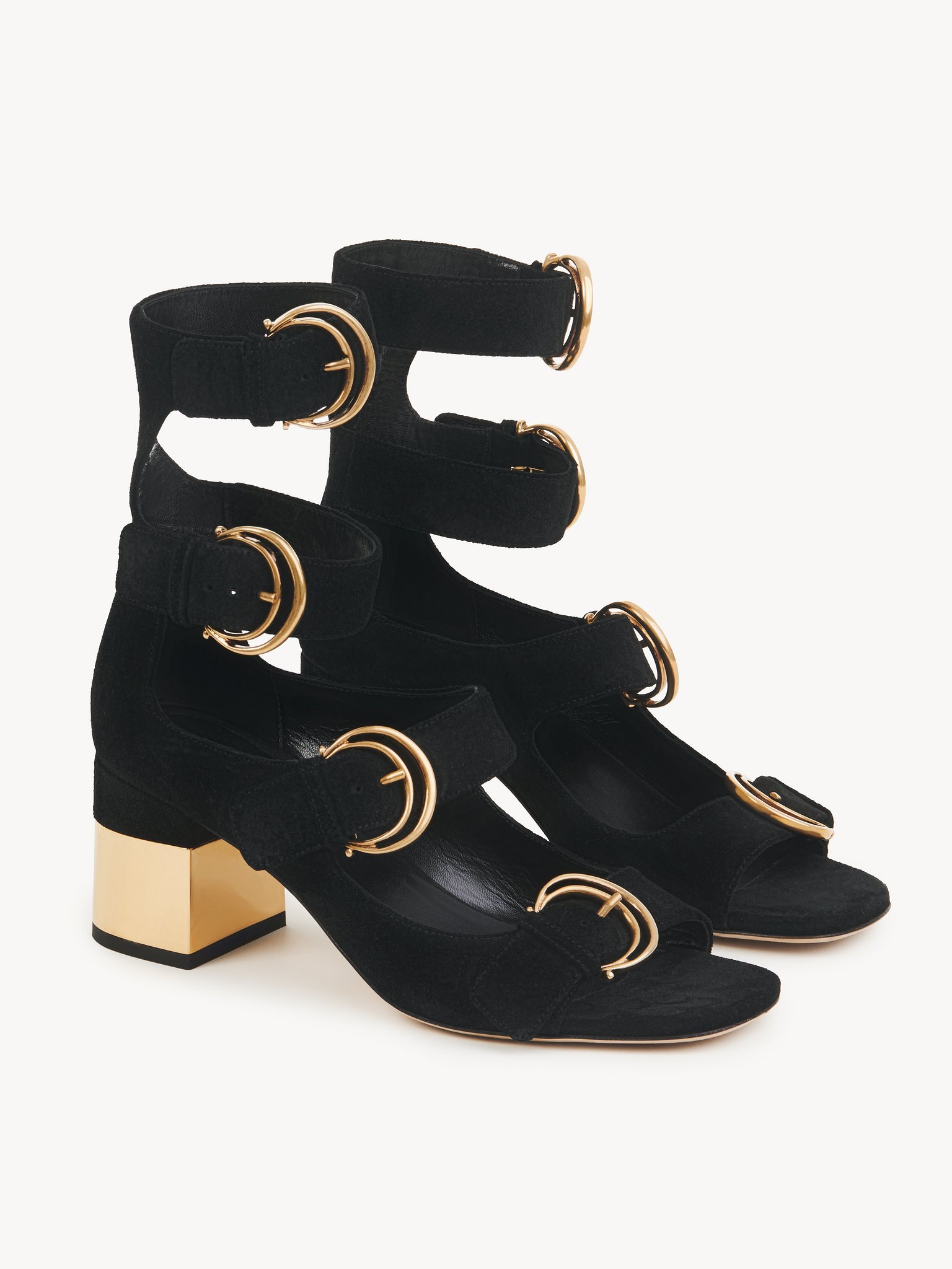 Alizè heeled sandal Split suede cowhide
Black Product detail