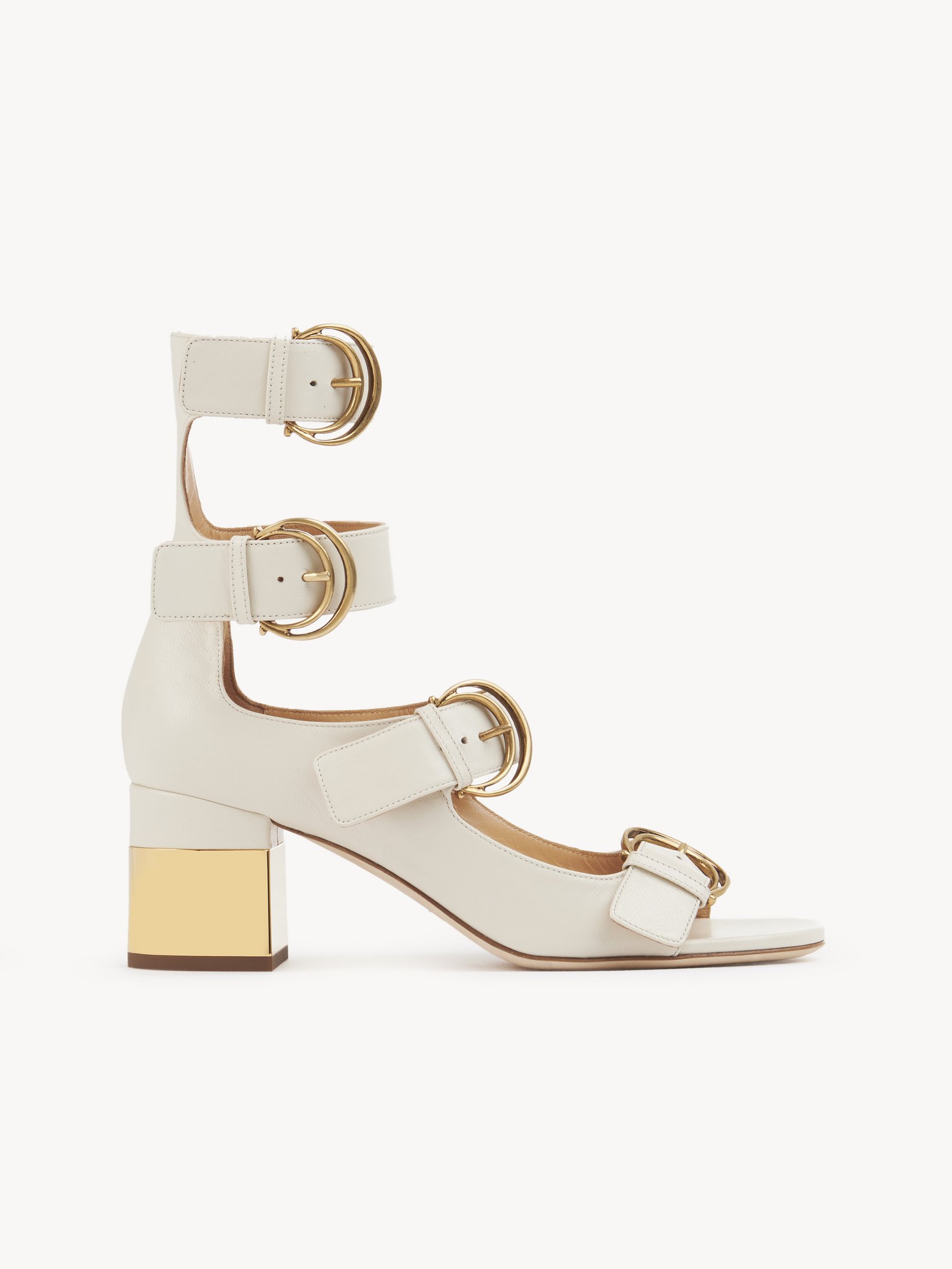 Alizè heeled sandal Shiny goatskin
Eggshell