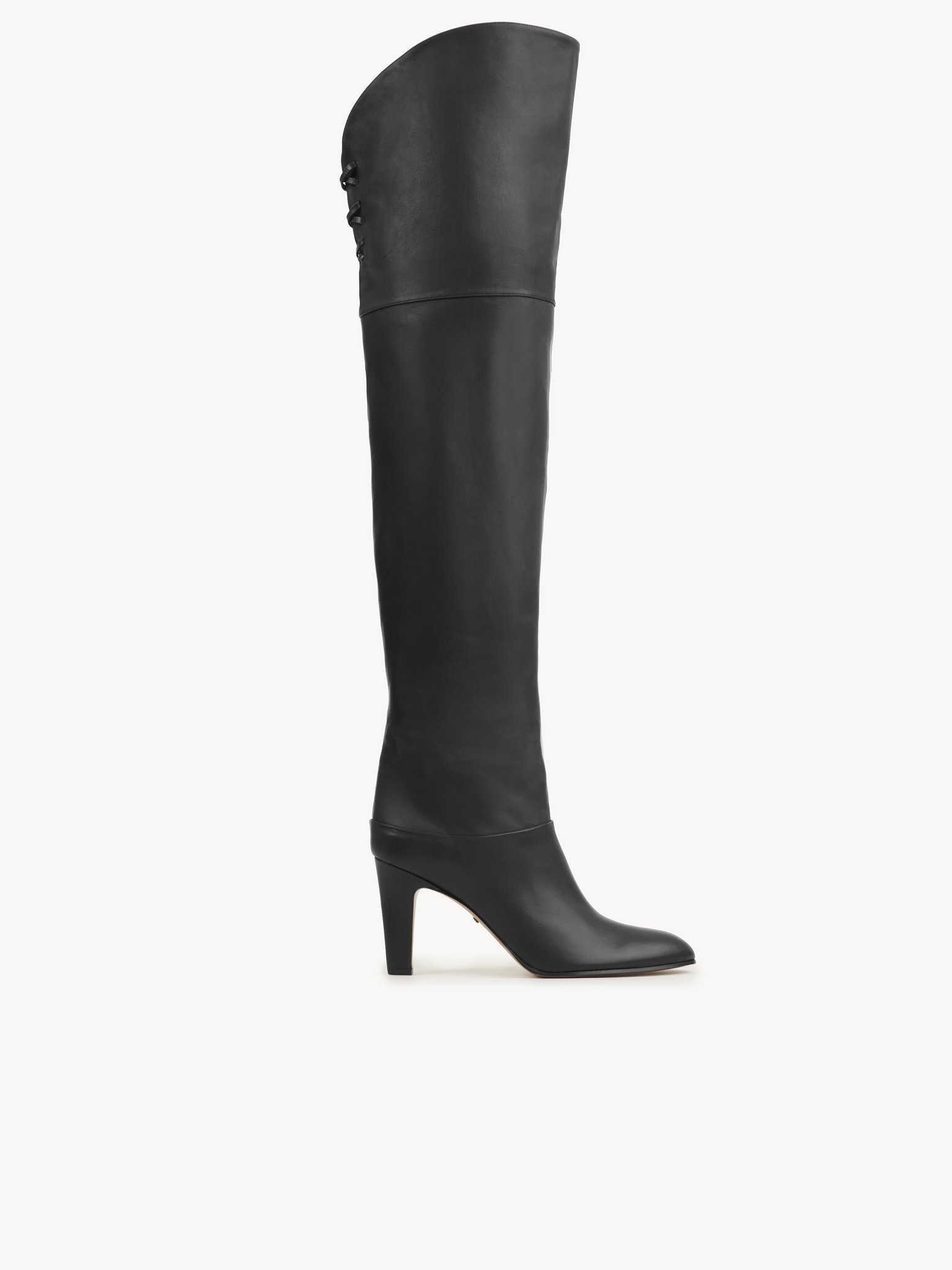 Eve thigh high boot Shiny calfskin
Black