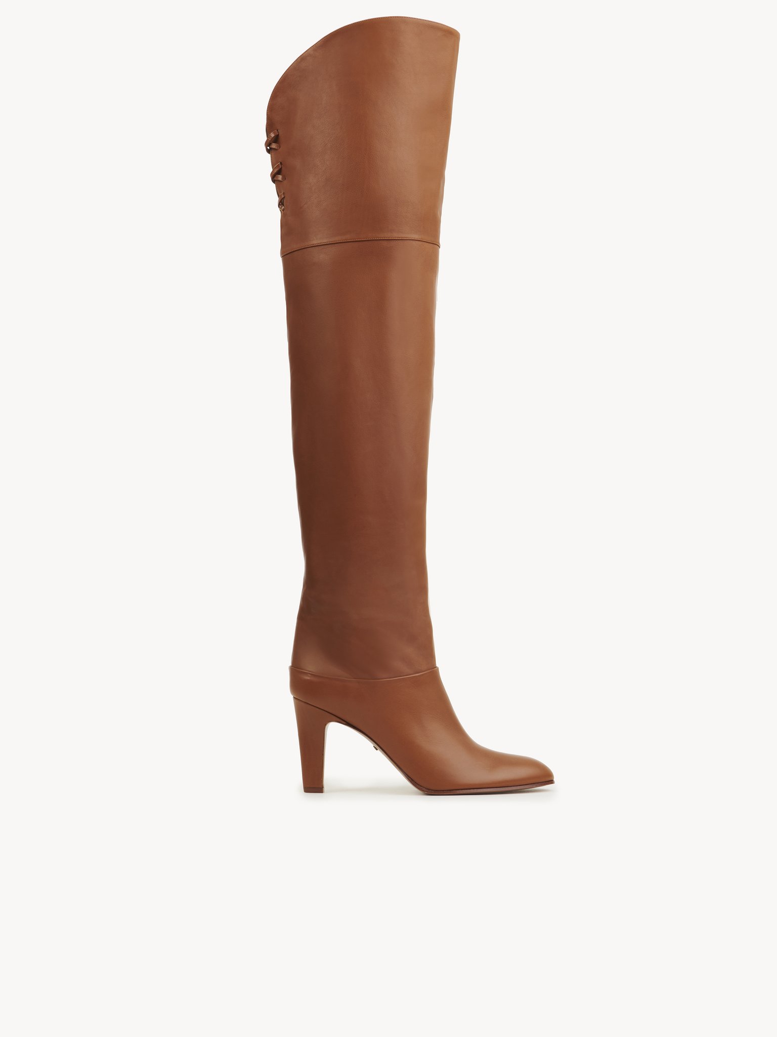 Eve thigh high boot Shiny calfskin
Clay Brown