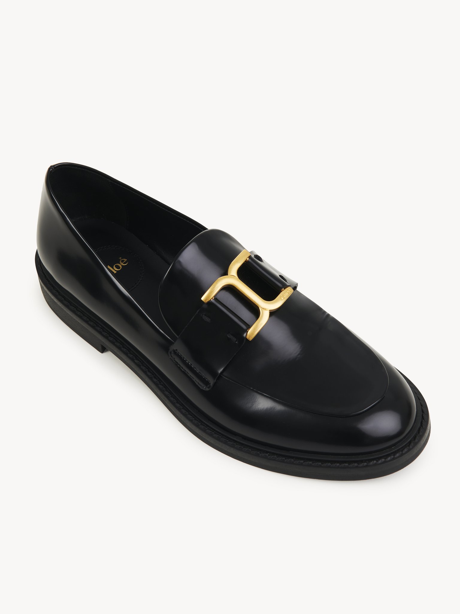 Marcie loafer Shiny calfskin
Black Front view of the product being worn