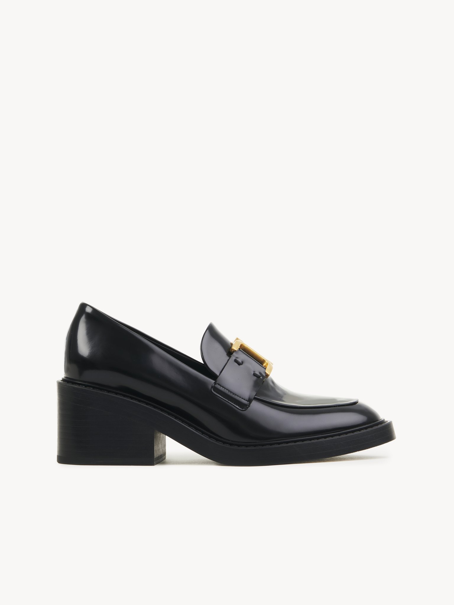 Marcie heeled loafer Shiny calfskin
Black