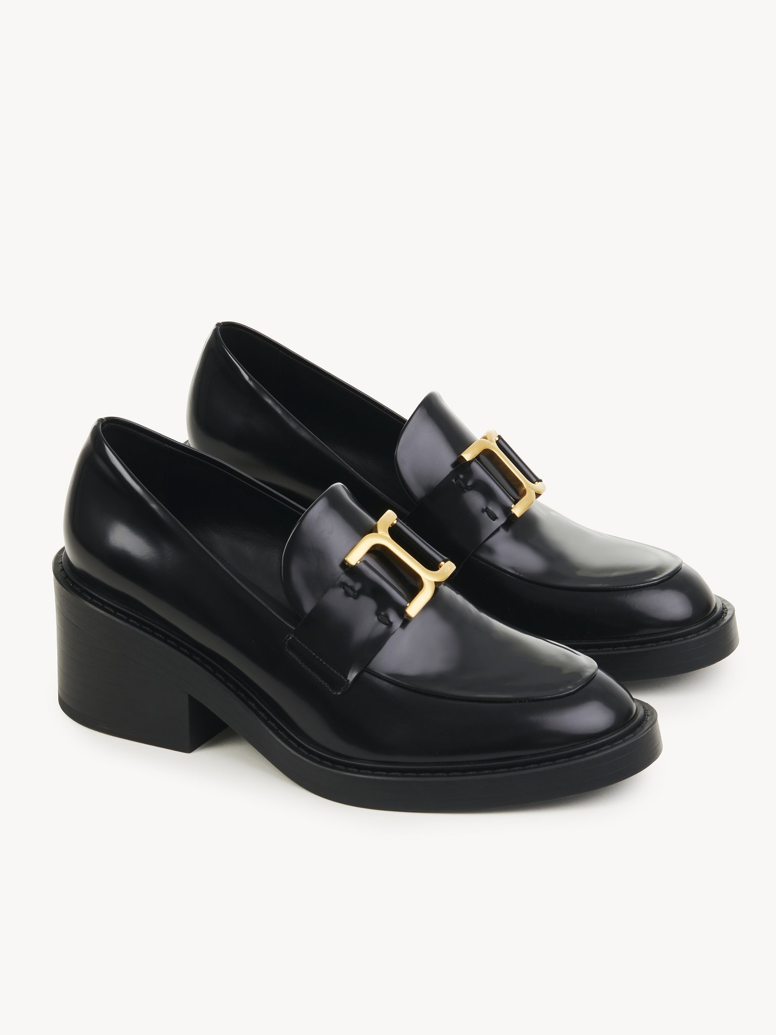 Marcie heeled loafer Shiny calfskin
Black Product detail