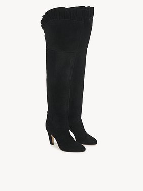 Eve thigh high boot Split suede cowhide
Black Product detail