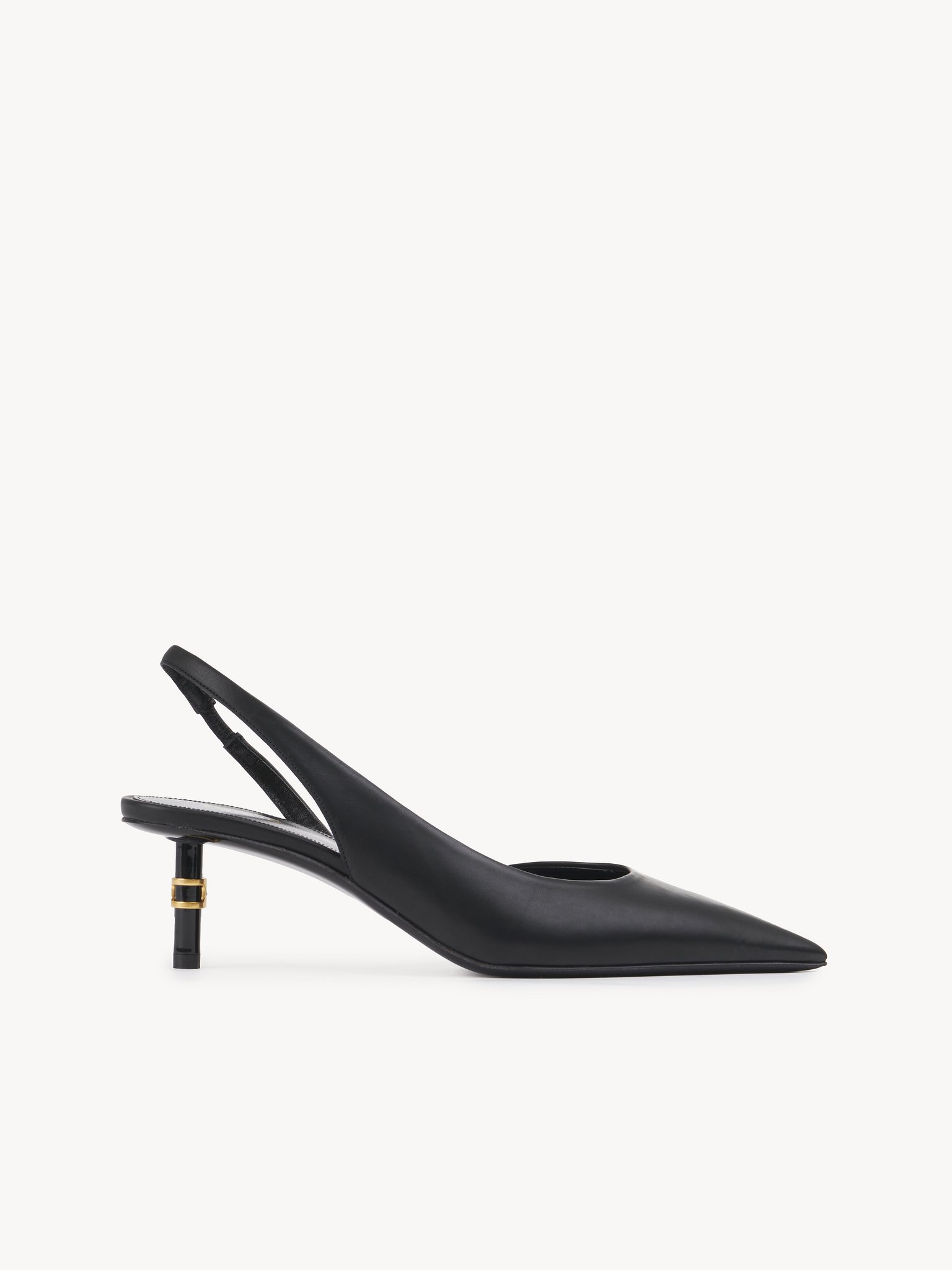 Marcie slingback Shiny goatskin
Black