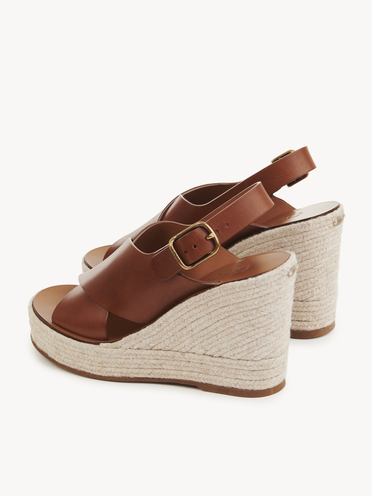 Pary wedge espadrille Semi-shiny cowhide
Ginger Brown Front view of the product being worn