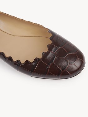 Lauren ballerina Croco-effect calfskin
Sharp Brown Front view of the product being worn