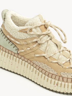 Nama lace-up sneaker Suede calfskin with shearling
Milky Mint 