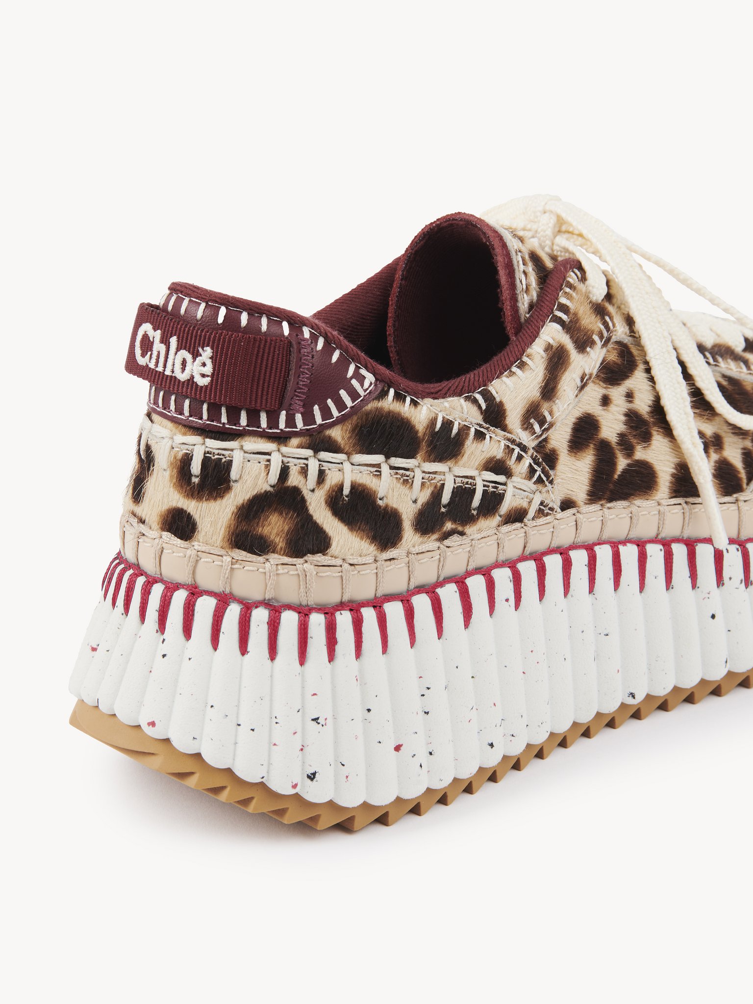 Nama sneaker Leopard-print pony cowhide
Jungle Brown Front view of the product being worn