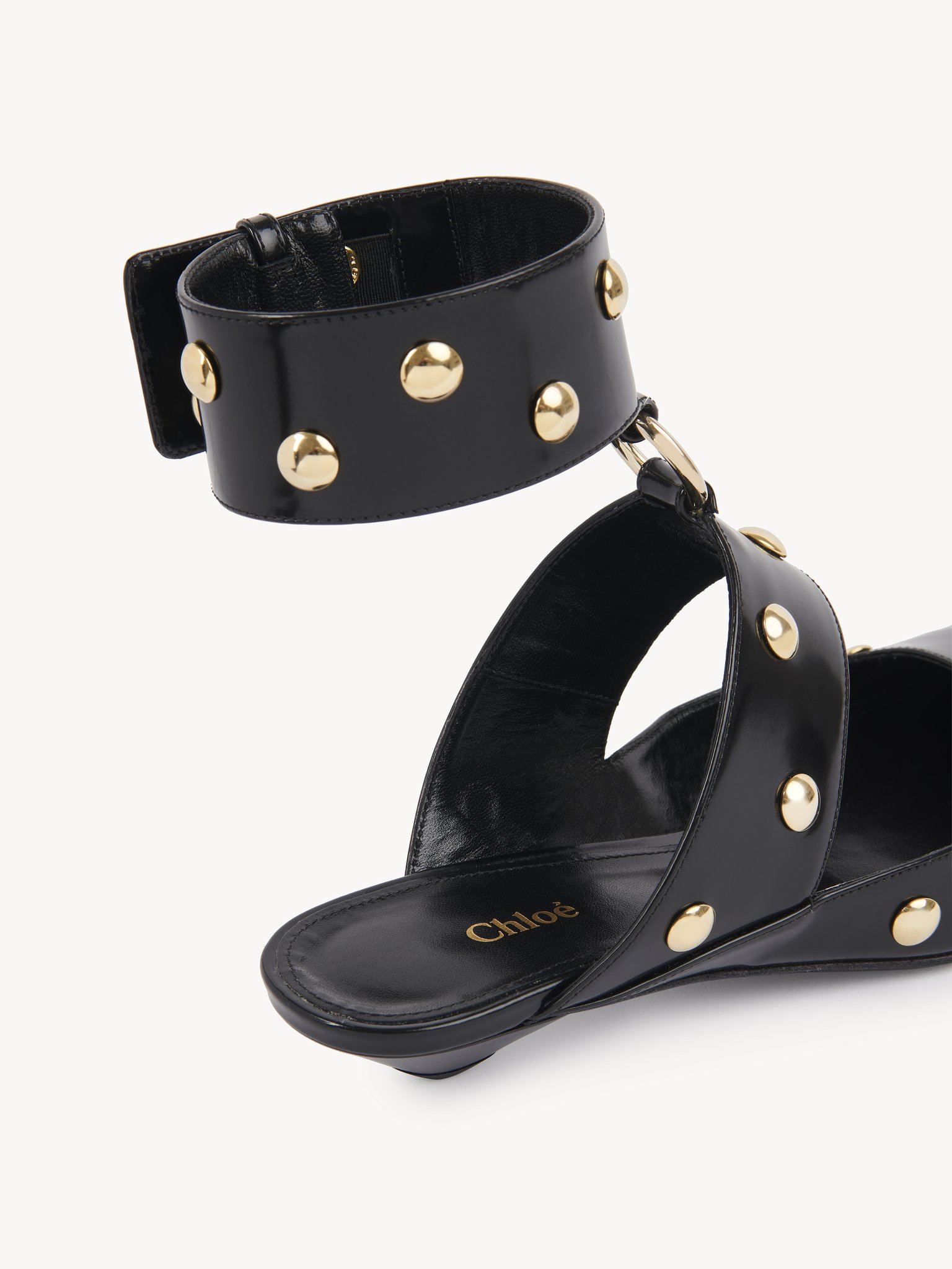 Jade sandal Shiny calfskin
Black 