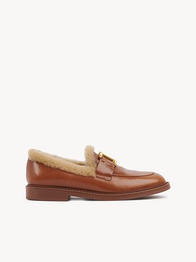 Marcie loafer Calfskin with shearling
Cognac Brown