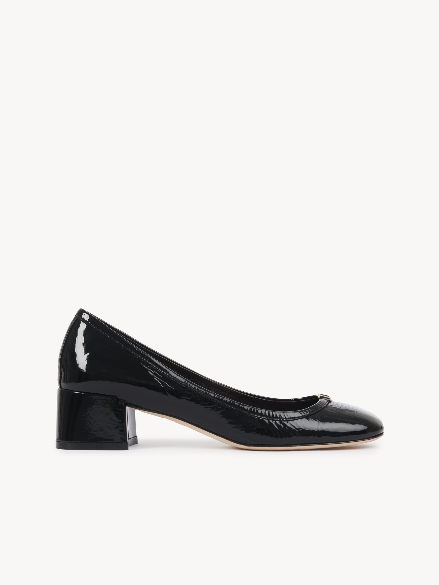 Marcie pump Patent goatskin
Black