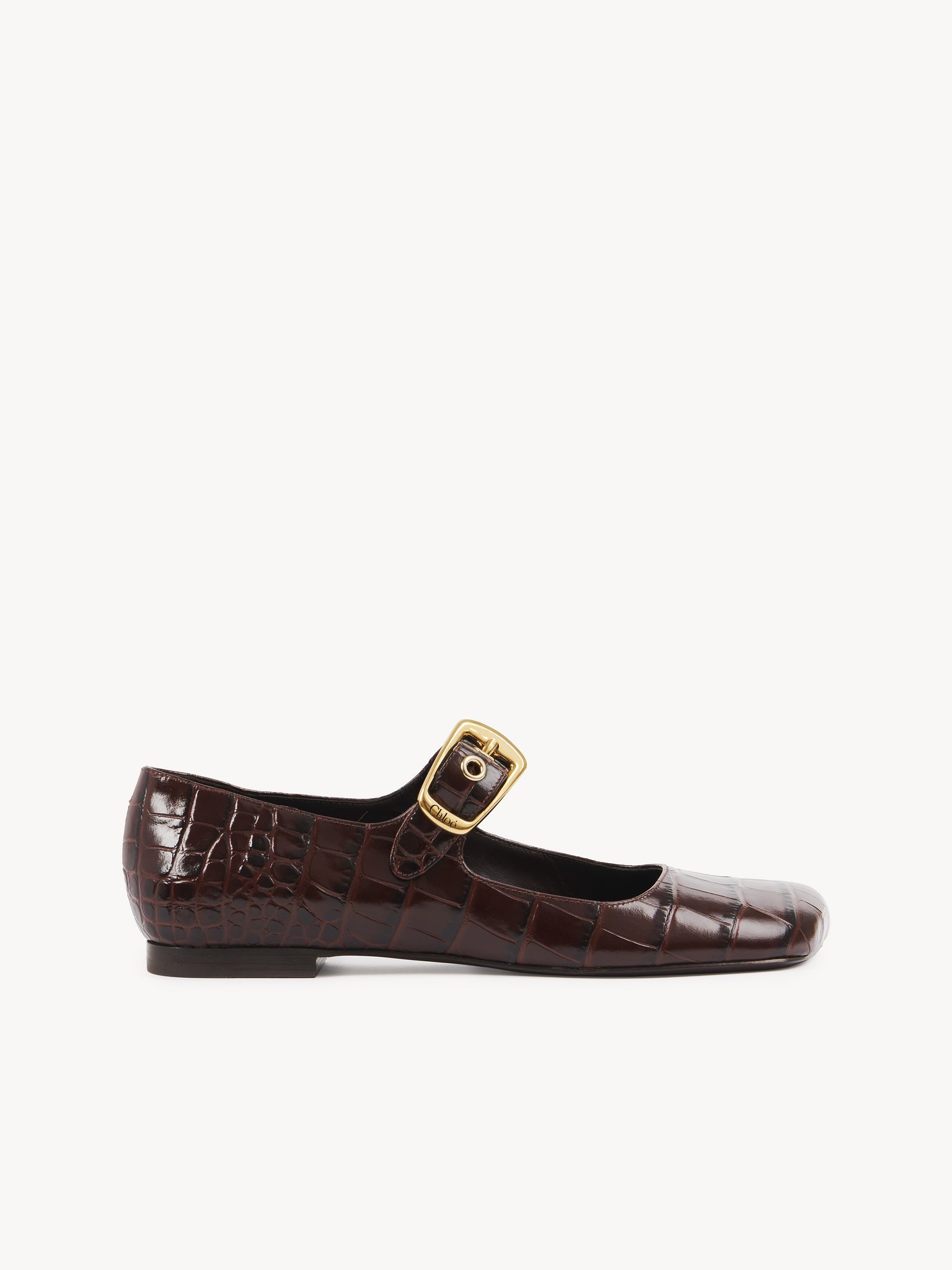 Polly ballerina Croco-effect calfskin
Sharp Brown