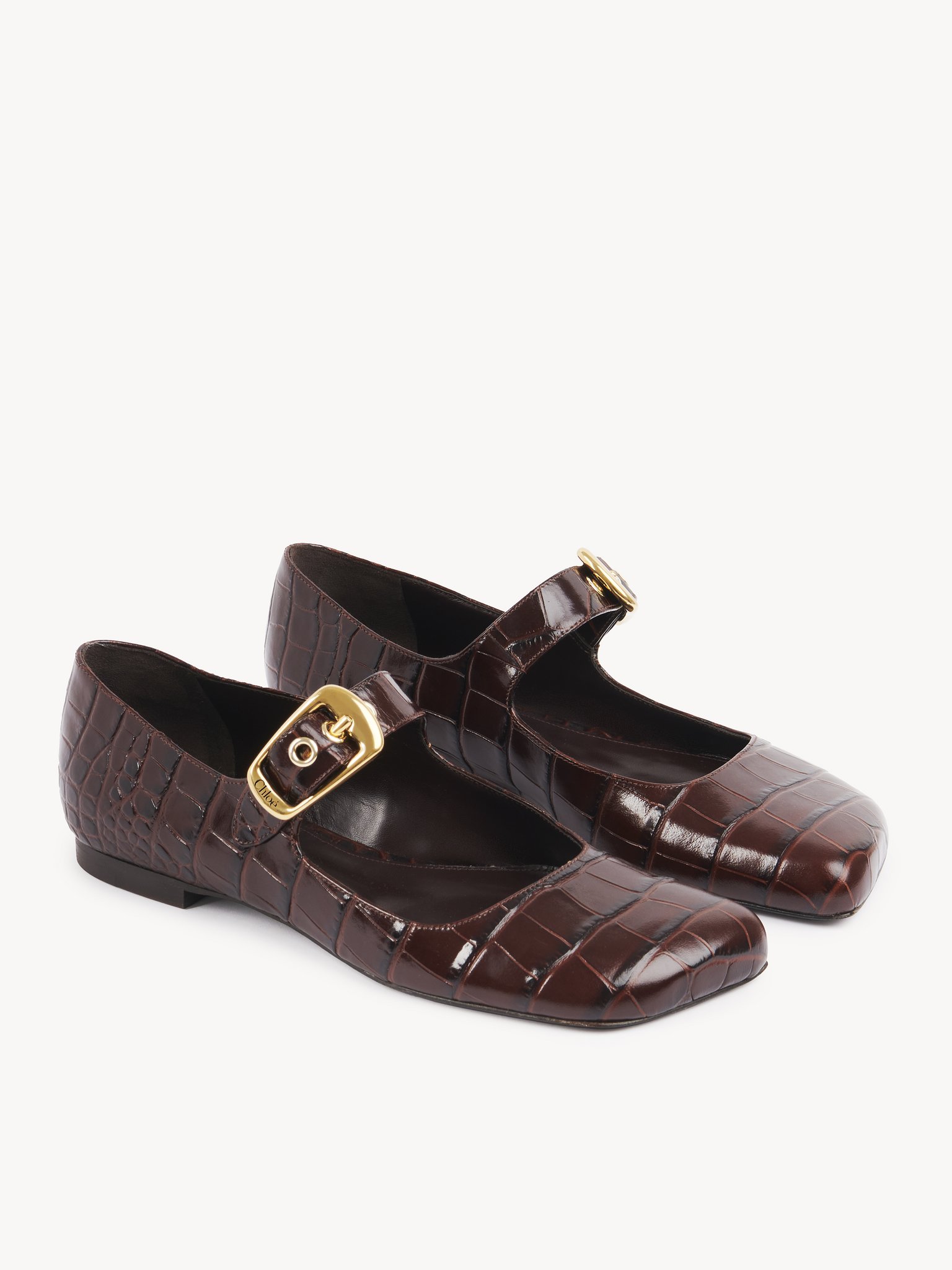 Polly ballerina Croco-effect calfskin
Sharp Brown Product detail