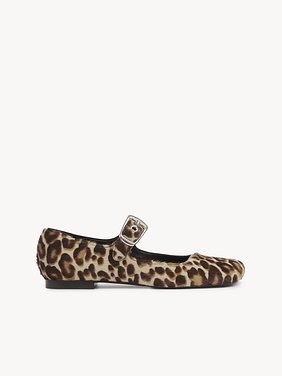 Polly ballerina Leopard-print pony calfskin
Jungle Brown