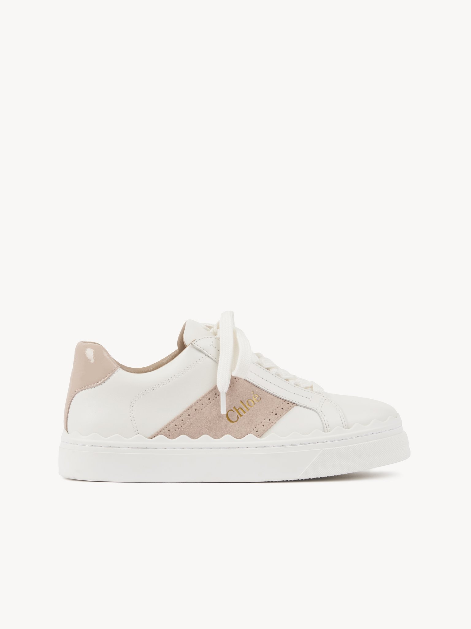 Lauren sneaker Mix of calfskin
Light nude