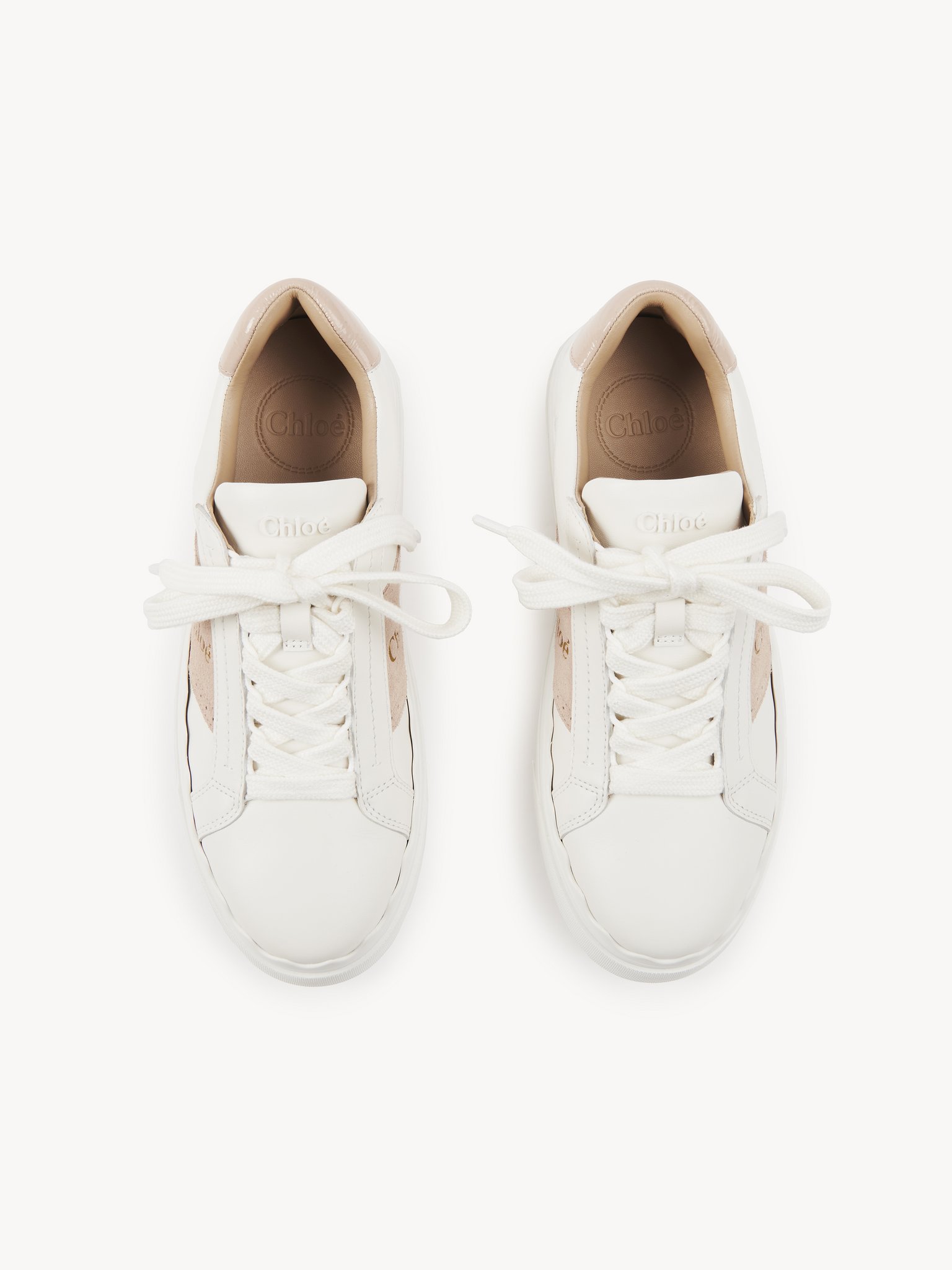 Lauren sneaker Mix of calfskin
Light nude Top view of the product