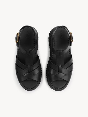 Nama wedge sandal Smooth cowhide
Black 