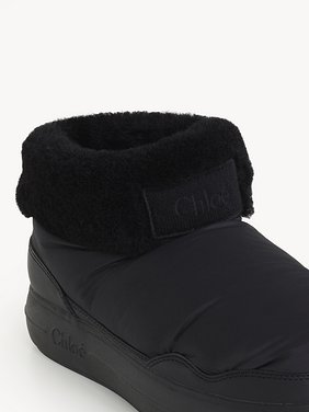 Polar ankle boot Nylon & shearling
Black 