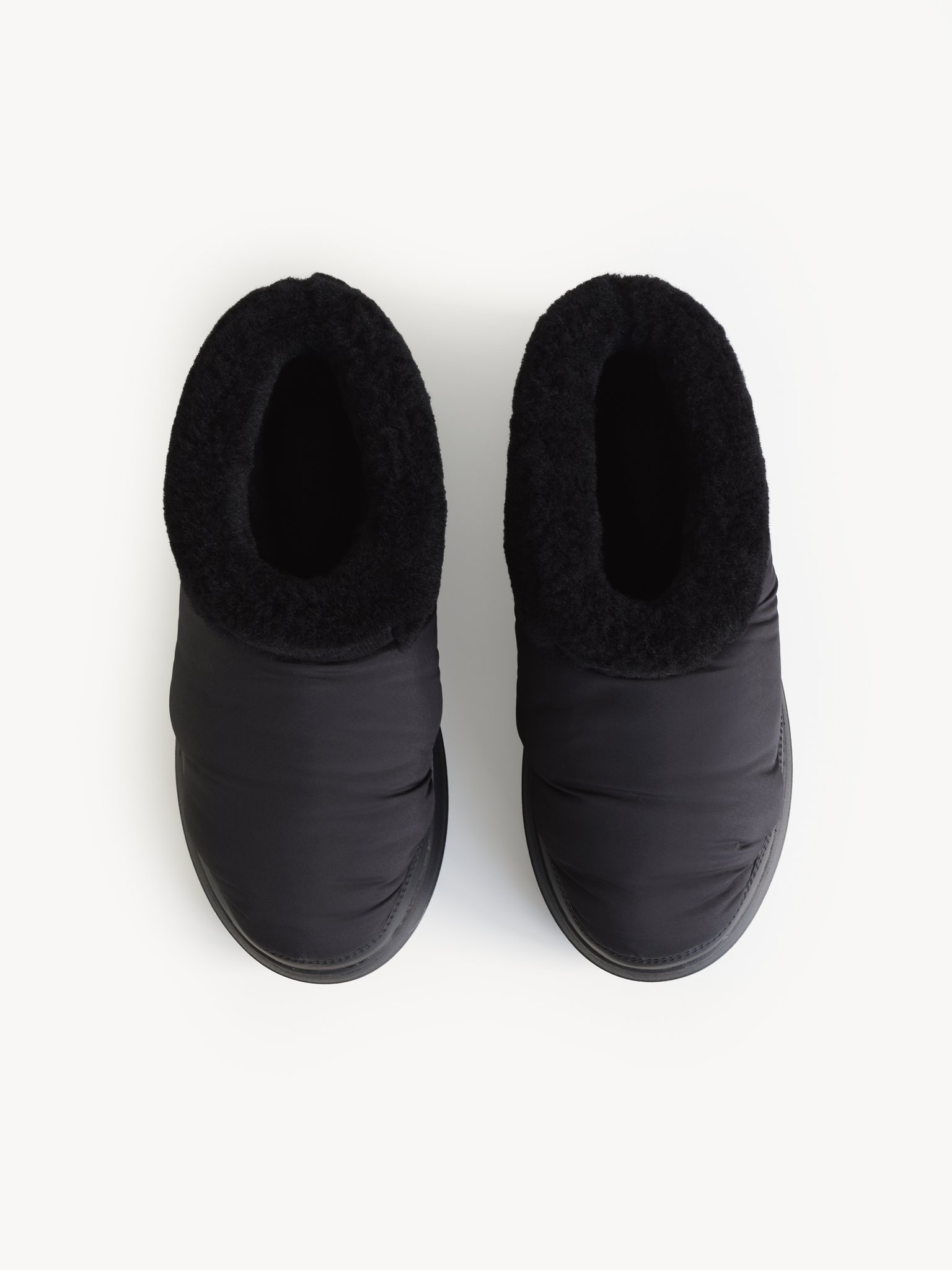 Polar ankle boot Nylon & shearling
Black 