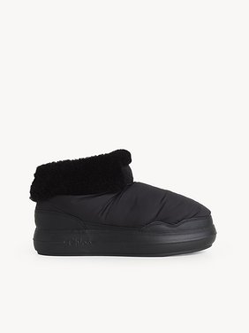 Polar ankle boot Nylon & shearling
Black