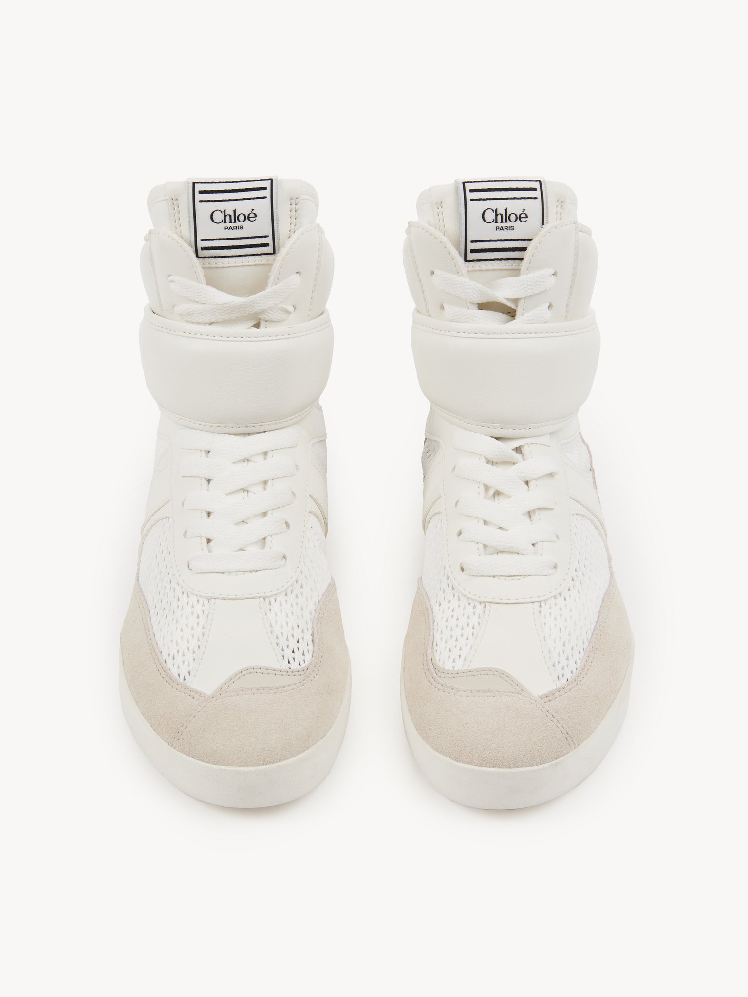 Chloé Kick high-top sneaker Mesh & calfskin
Cloudy Cream Top view of the product